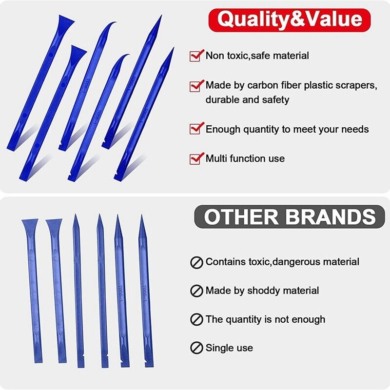 6Pcs Plastic Scraper Cleaning Tool Carbon Fiber Lottery Ticket Scratcher Tool fo - Fresh Stock Dated February 2026
