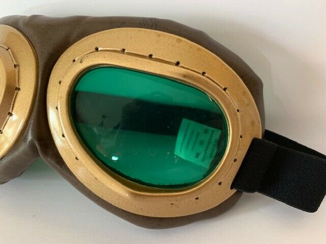 Aviator Goggles Gold Brown Green Gold Costume Accessory Halloween Cosplay  A7 - Fresh Stock Dated February 2026