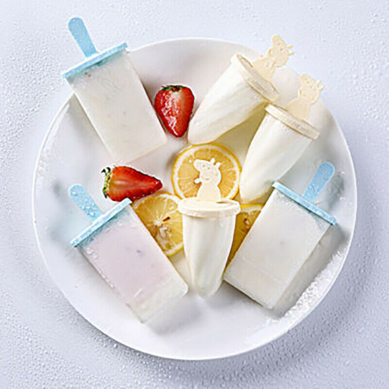 Ice Cream Popsicle Frozen Mold Silicone Lolly Pop Maker Mould Ice Tray Cover Lid - Fresh Stock Dated February 2026