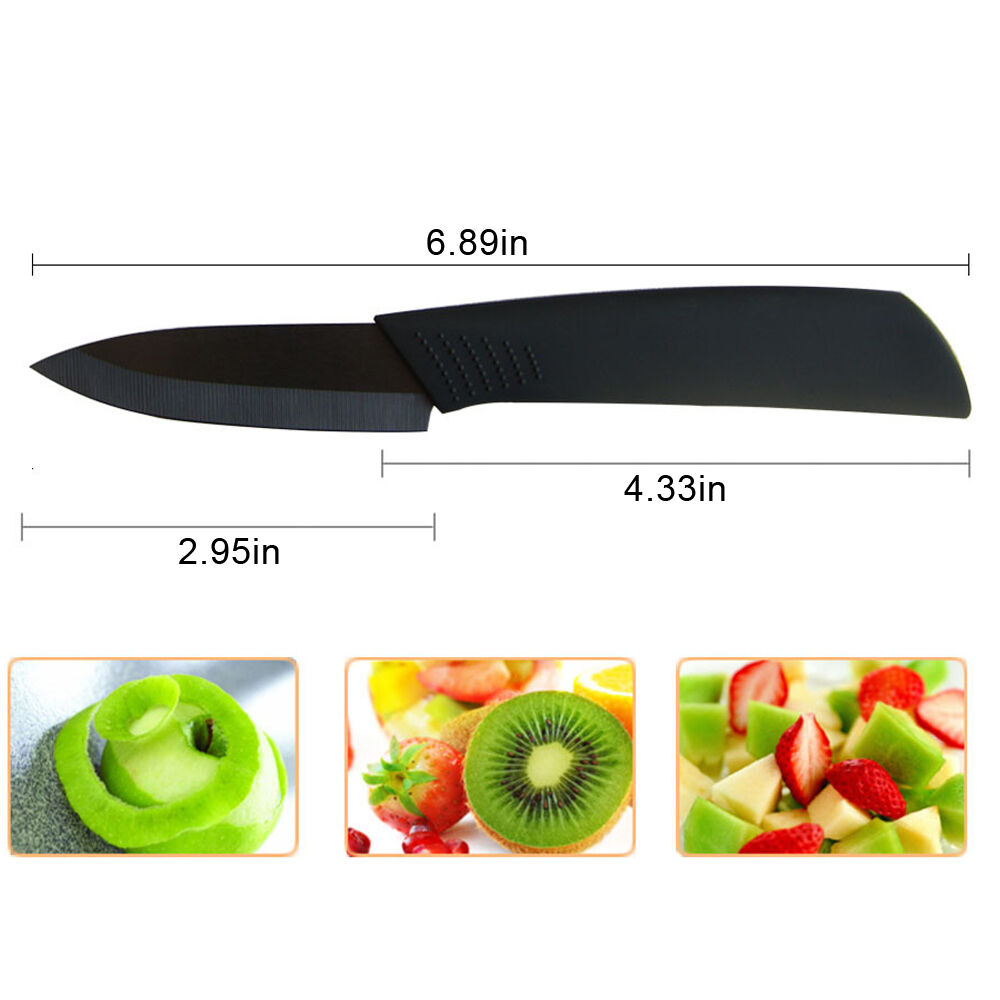 Black Blade Ceramic Kitchen Knife Set Chef Knives 3
