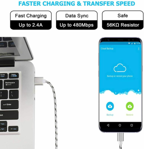 Google Pixel 2 Charging Cable,15FT 2Pack USB Type C Cable,Extra 15FT, Grey - Fresh Stock Dated February 2026