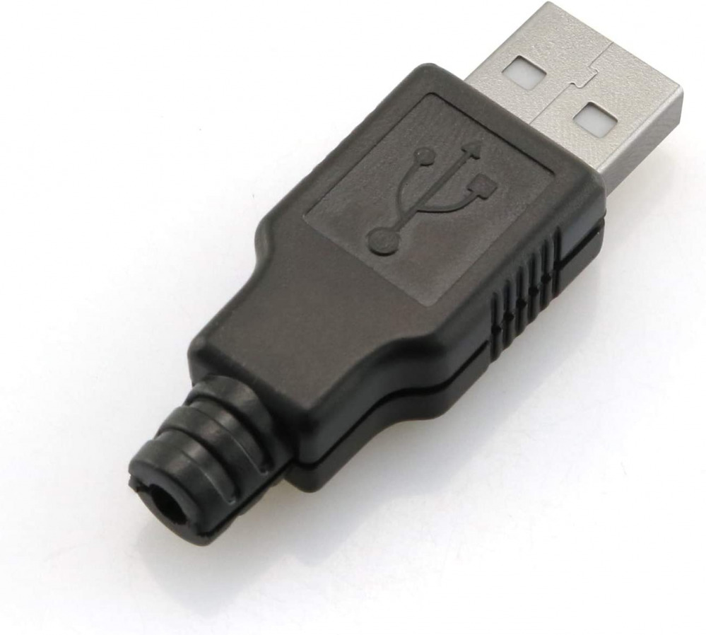 Maxmoral 10PCS USB 2.0 Connector A Type Male 4-Pin Plug with Black Plastic... - Fresh Stock Dated February 2026