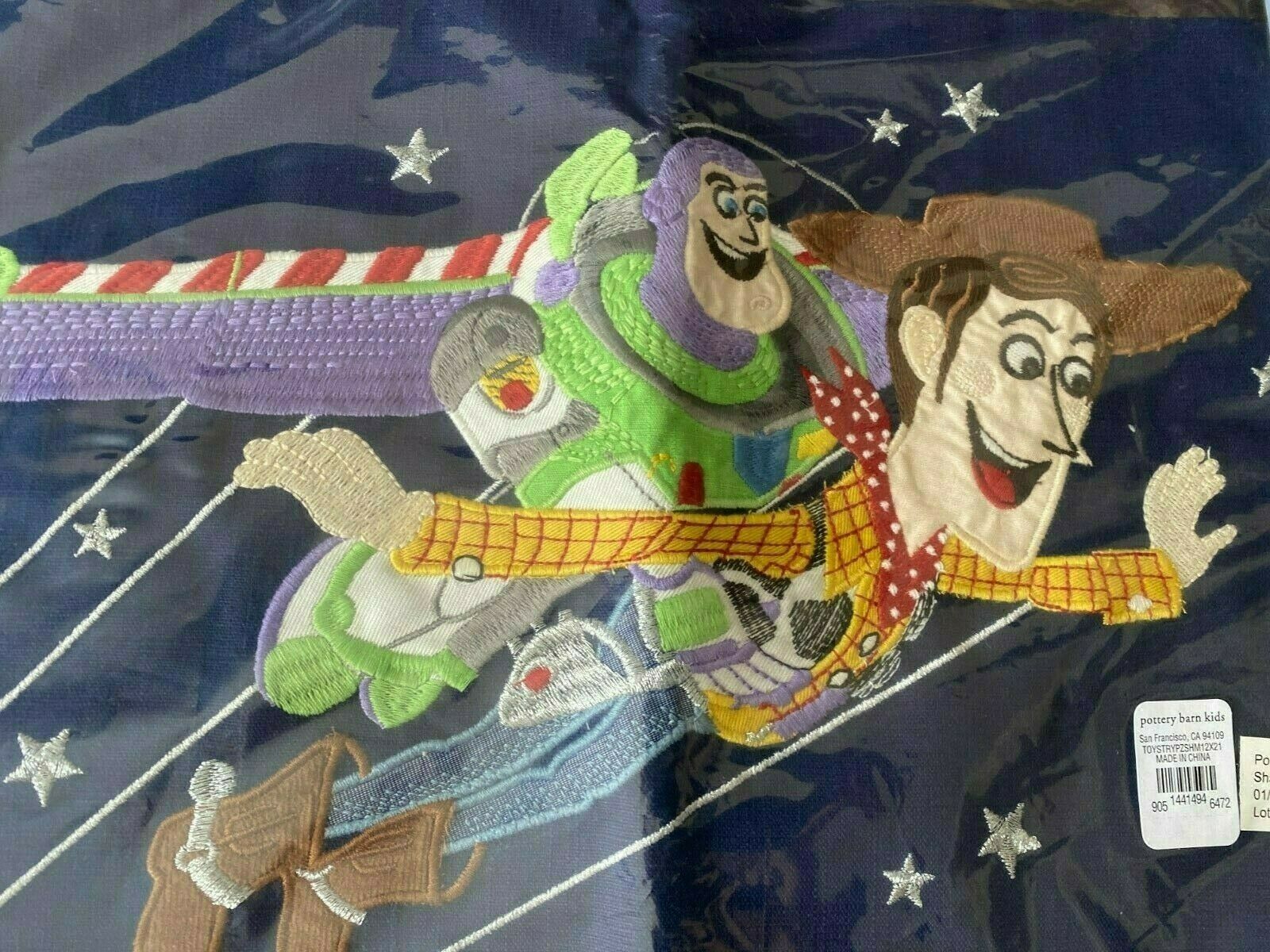 Pottery Barn Disney And Pixar Toy Story Pillow Sham 20x11 New Woody Buzz Navy - Fresh Stock Dated December 2025