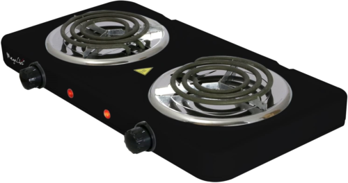 Megachef Electric Easily Portable Ultra Lightweight Dual Coil Burner Cooktop in - Fresh Stock Dated February 2026