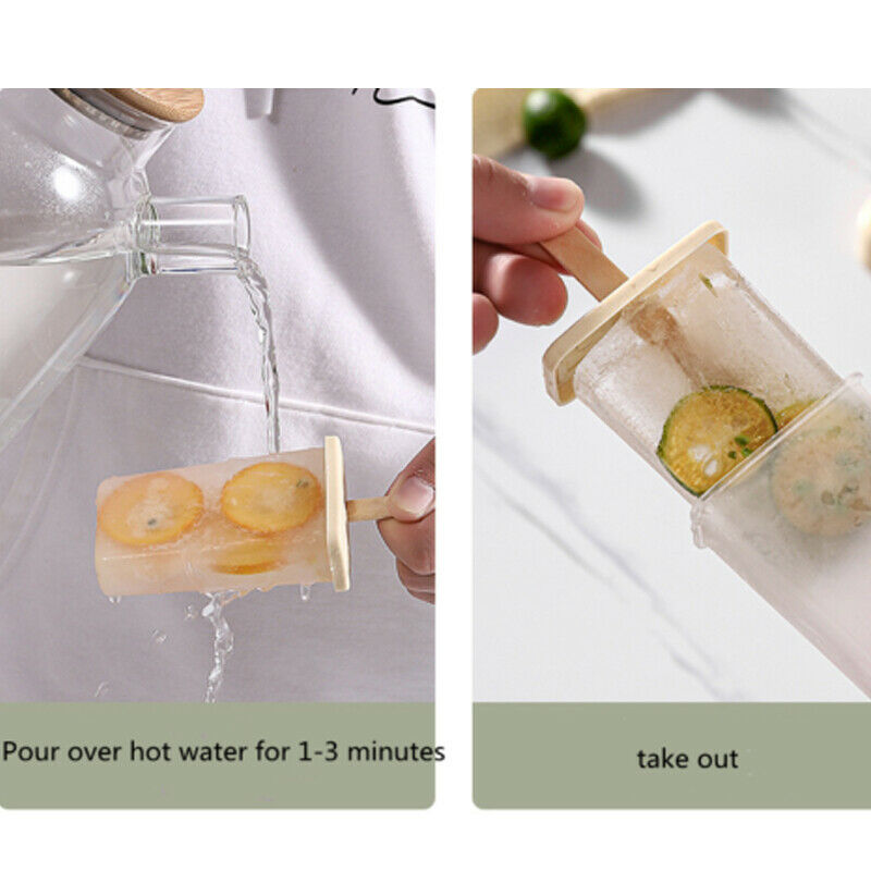 Ice Cream Popsicle Frozen Mold Silicone Lolly Pop Maker Mould Ice Tray Cover Lid - Fresh Stock Dated February 2026