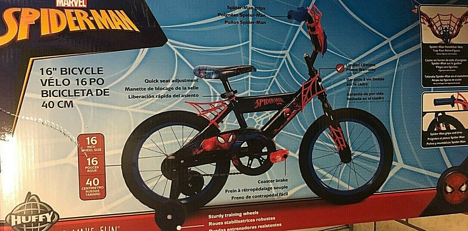 Huffy Marvel Spiderman Item No. 21969 Unisex Children Kids Bike Bicycle 16