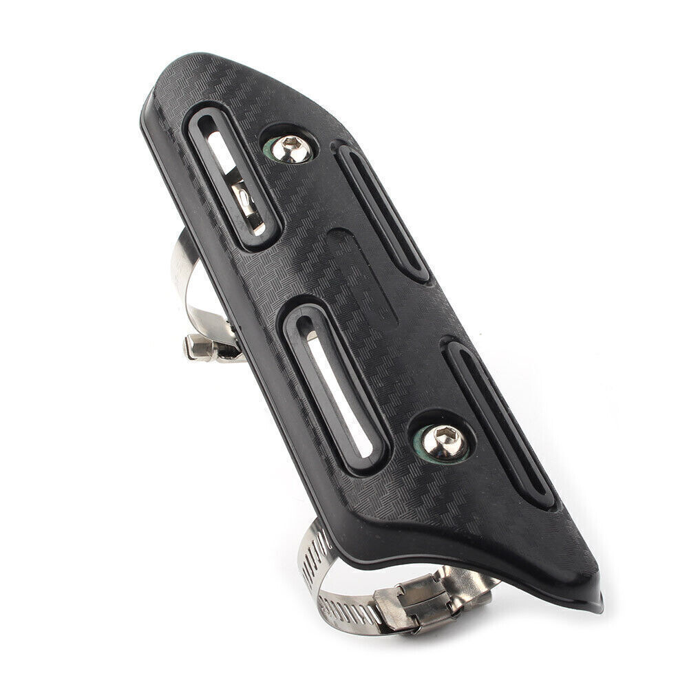 Exhaust Muffler Pipe Heat Shield Cover Heel Guard Universal Black Motorcycle US - Fresh Stock Dated February 2026