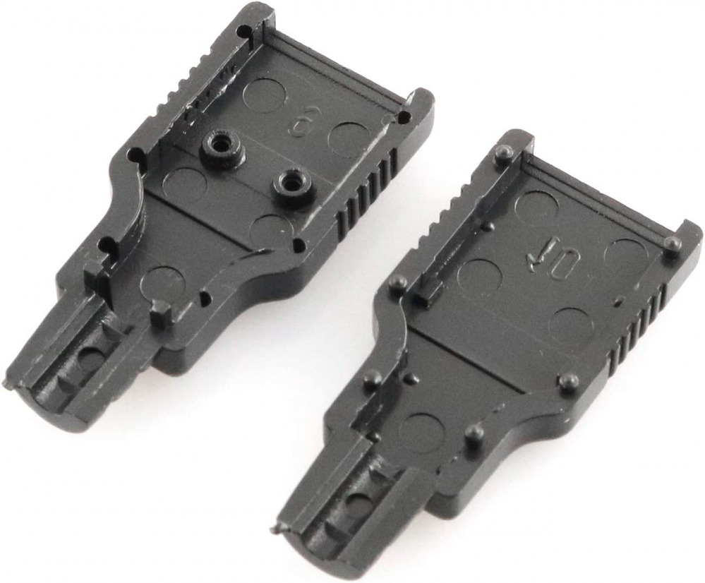 Maxmoral 10PCS USB 2.0 Connector A Type Male 4-Pin Plug with Black Plastic... - Fresh Stock Dated February 2026