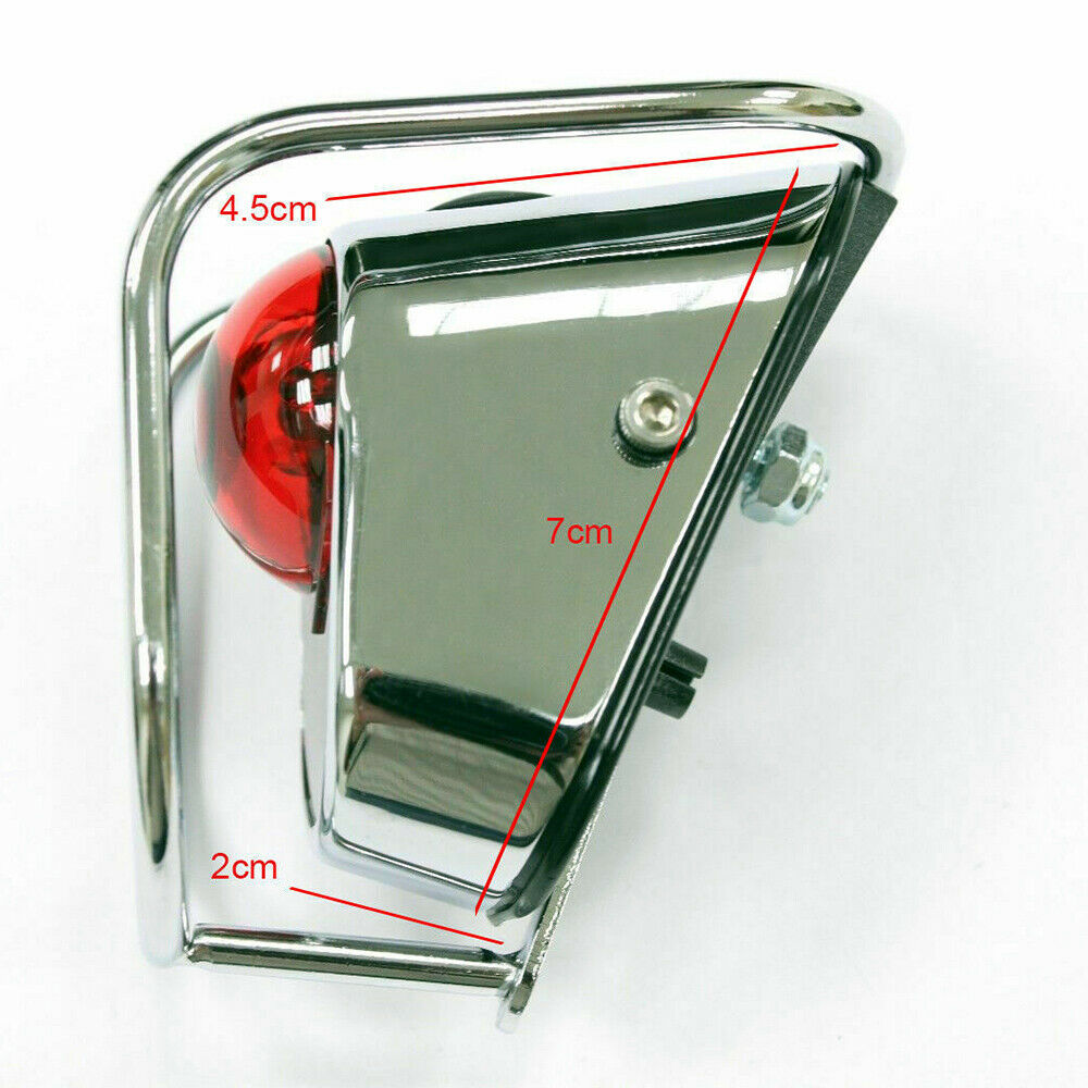 Vintage Bicycle Tail Light / Retro Rear Lamp / Classic LED Back Light Metal - Fresh Stock Dated December 2025