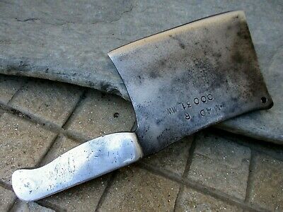 Vintage Handmade Signature Old Meat Cleaver Butcher Carbon Steel Knife Chopper - Fresh Stock Dated December 2025