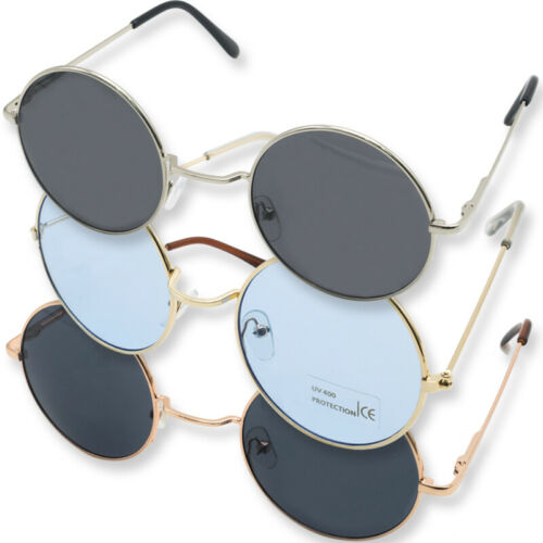 Round Retro John Lennon Sunglasses Vintage 60s 70s Style Hippie Costume Glasses - Fresh Stock Dated February 2026