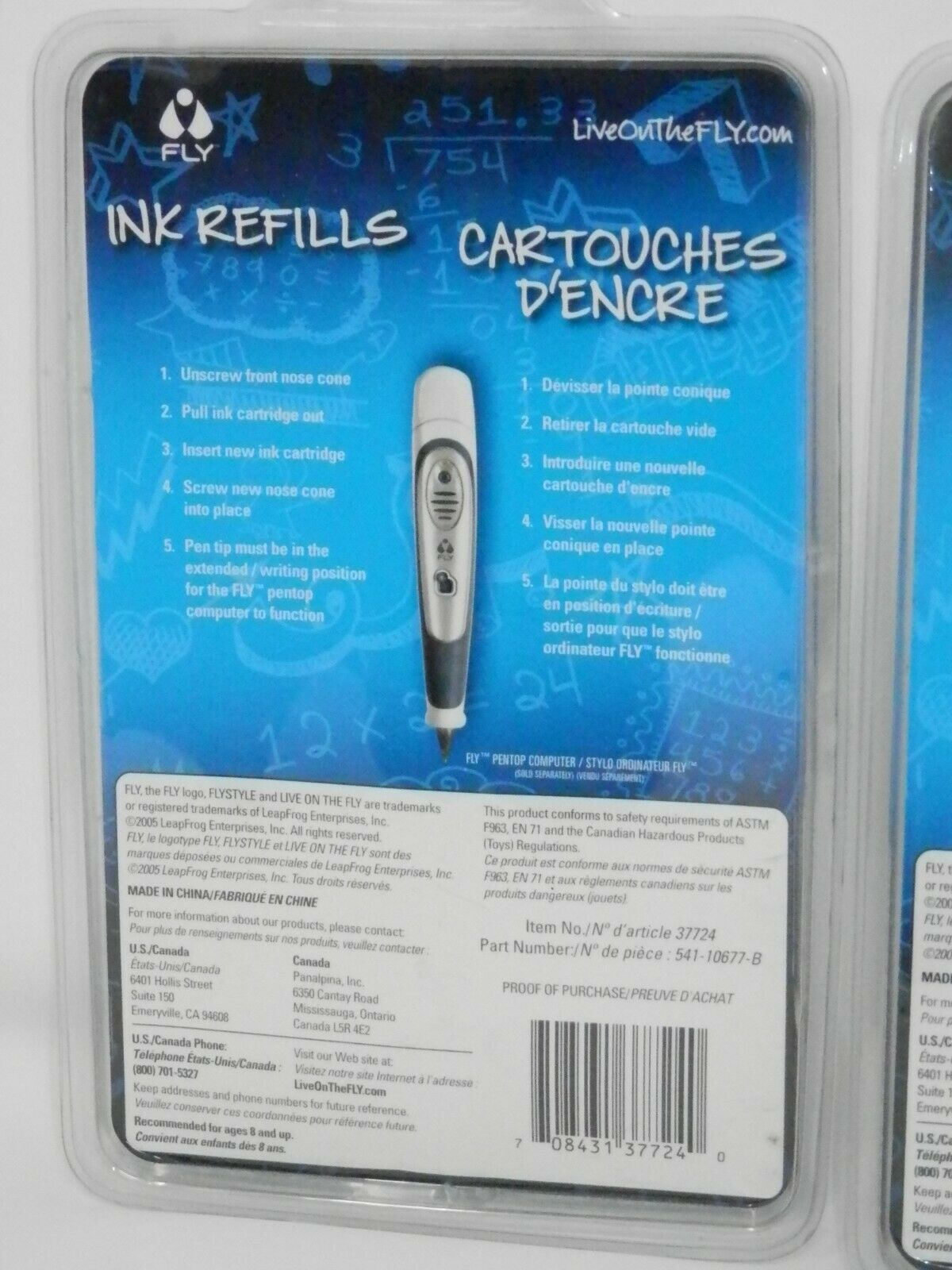 Lot FLY Ink Cartridge Refills & Green Face Plate - Flystyle LeapFrog Pentop NOS - Fresh Stock Dated February 2026