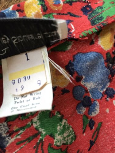 Vintage Copley Square Ltd. Cotton Wrap Skirt Women's 9 Small Red Novelty Print! - Fresh Stock Dated February 2026