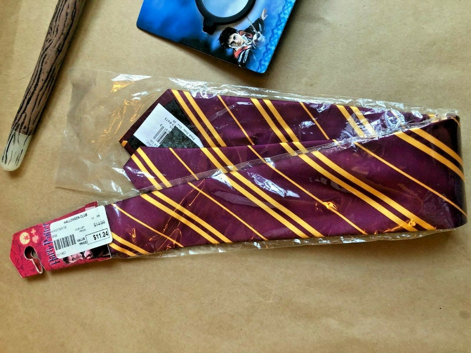 elope Harry Potter Plastic Costume Glasses Kids, Gryffindor Tie, Light Up Wand - Fresh Stock Dated February 2026