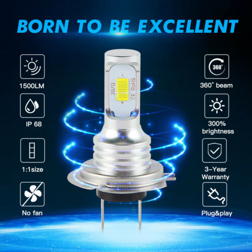 100W H7 LED Headlight Bulb For R1200GS Adventure 2004-2018 R1200S K1200S 05-08 - Fresh Stock Dated February 2026