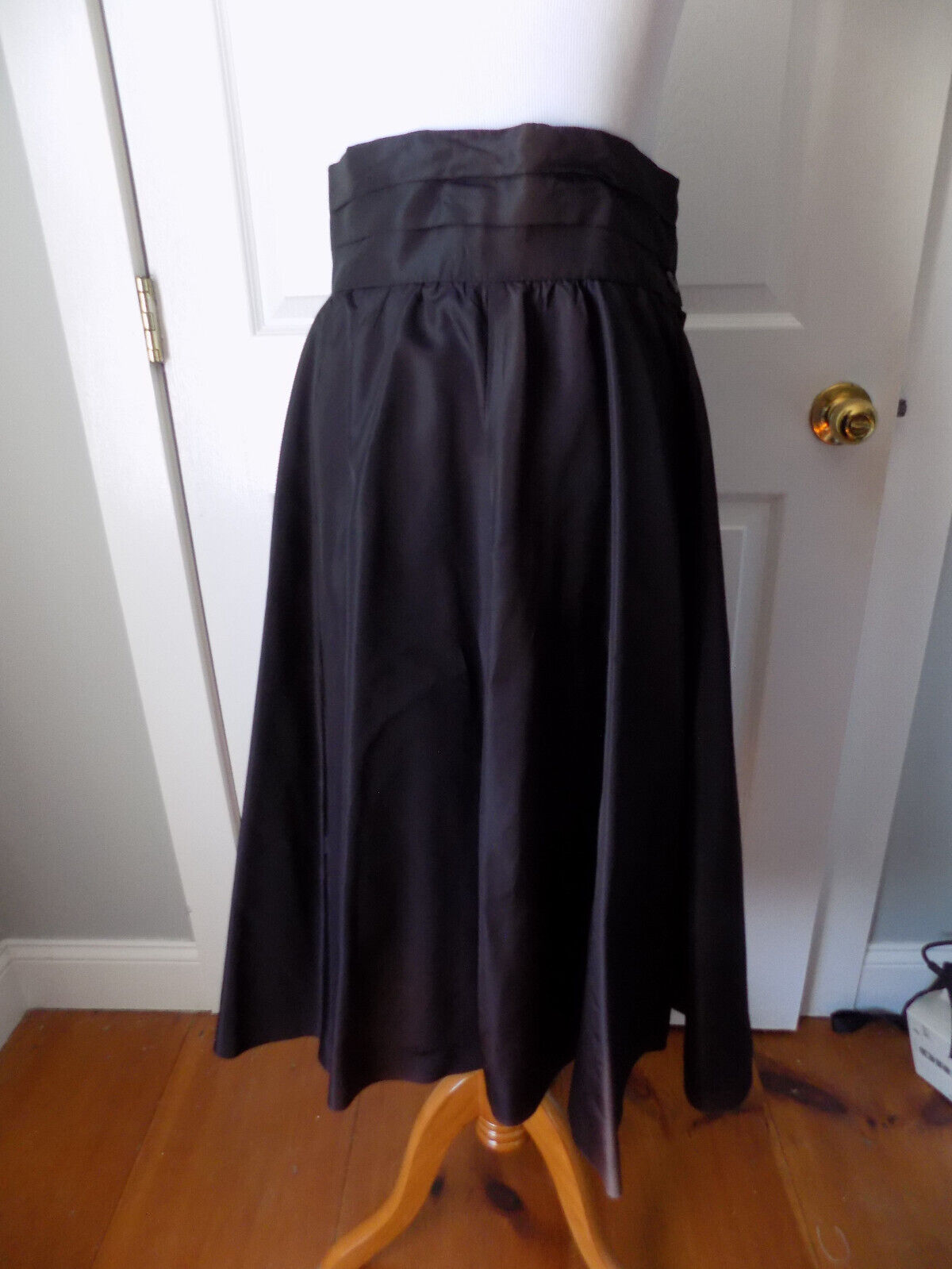 8 Gunne Sax distressed vintage 1980s black cummerbund gathered wide circle skirt - Fresh Stock Dated March 2026