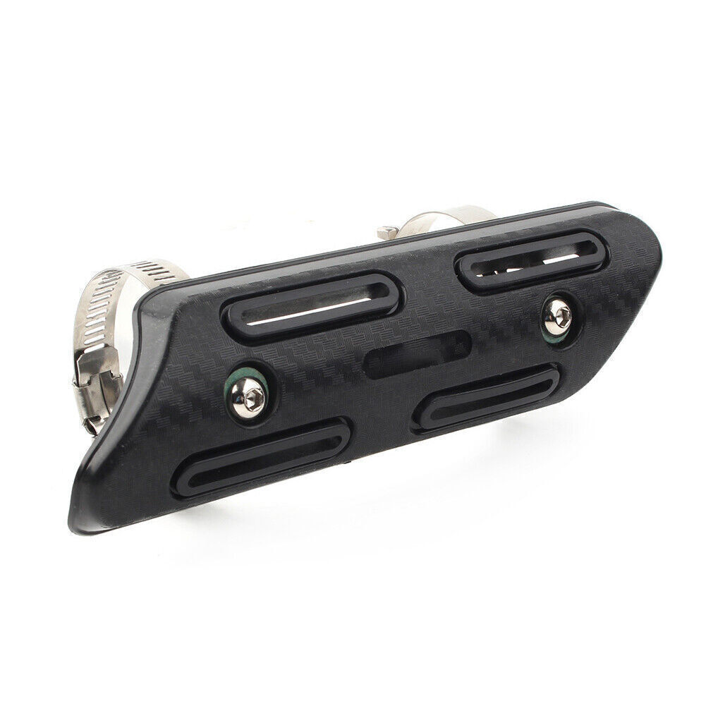 Exhaust Muffler Pipe Heat Shield Cover Heel Guard Universal Black Motorcycle US - Fresh Stock Dated February 2026