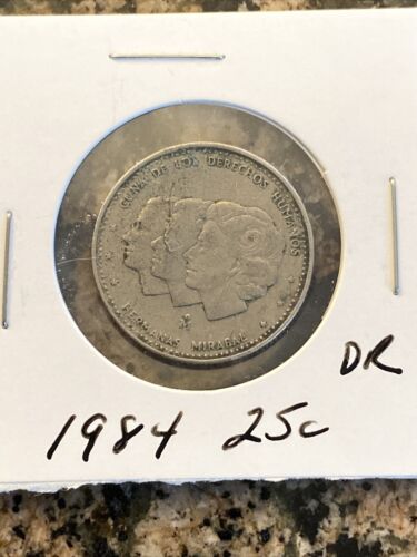 Lot of 5 Coins From Dominican Republic 1976-1984 - Fresh Stock Dated February 2026