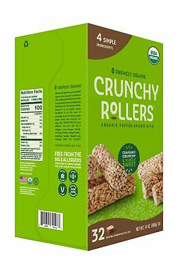 Friendly Grains - Crunchy Rollers - Organic Rice Snacks - Original Brown Rice... - Fresh Stock Dated December 2025