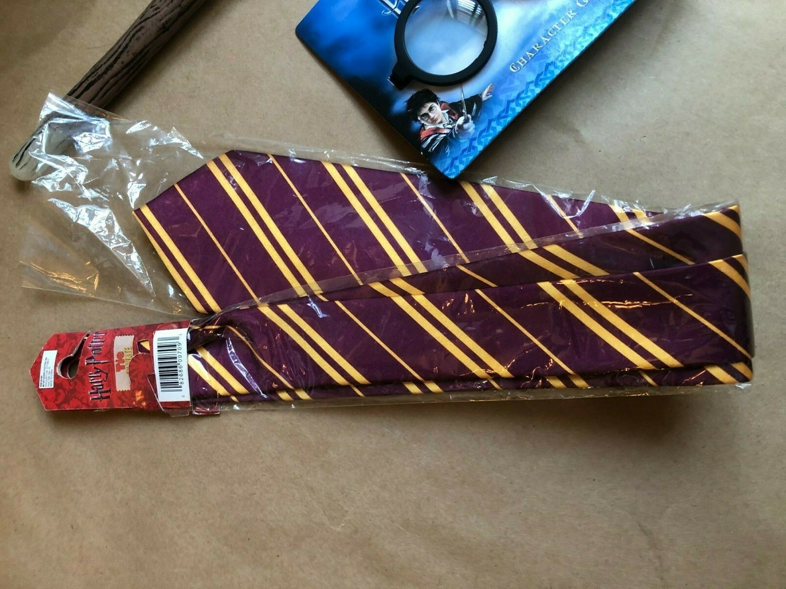 elope Harry Potter Plastic Costume Glasses Kids, Gryffindor Tie, Light Up Wand - Fresh Stock Dated February 2026