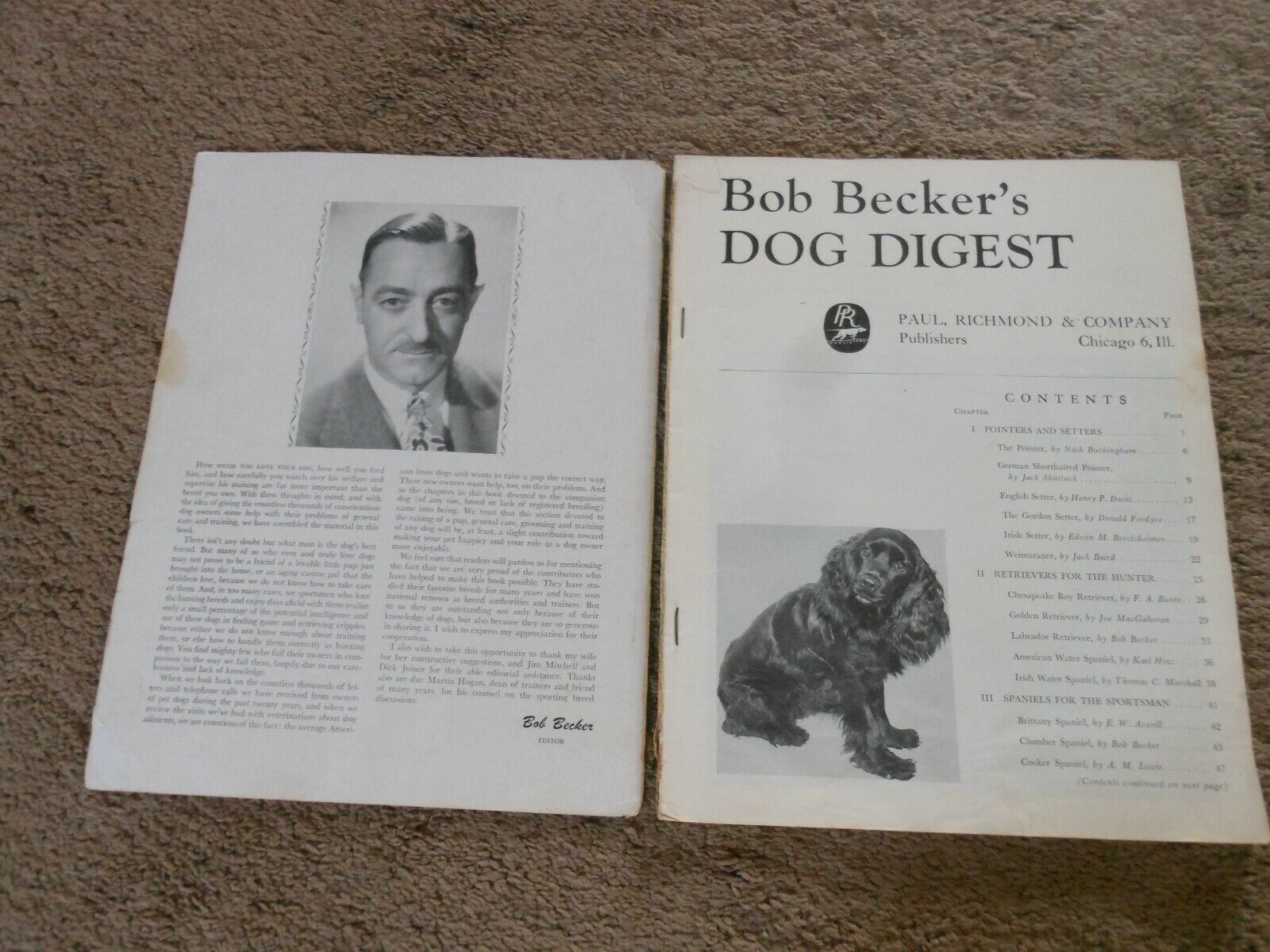 BOB BECKER'S DOG DIGEST, PAPER BOOKLET 1947, ILLUSTRATED GUIDE TO POPULAR BREEDS - Fresh Stock Dated December 2025