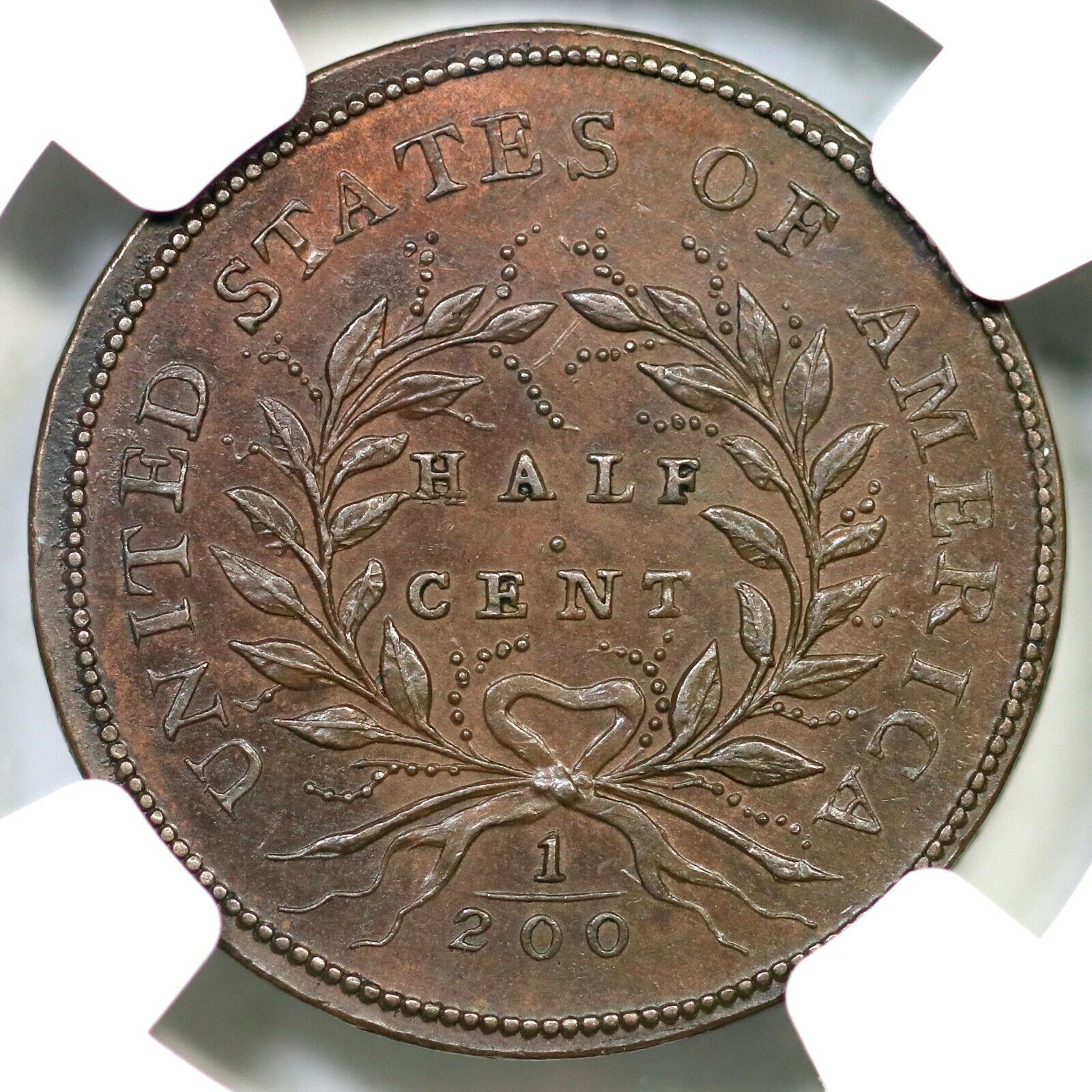 1793 C-4 R-3 NGC MS 62 BN Liberty Cap Half Cent Coin 1/2c - Fresh Stock Dated December 2025
