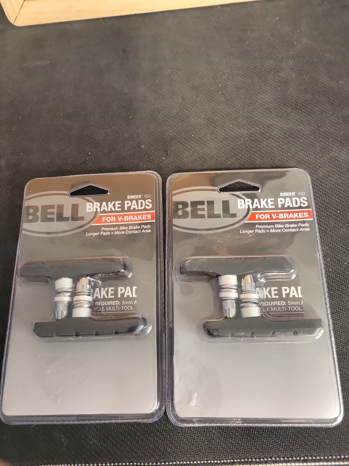2 sets of 2- Bell Binder 450 Premium V-Brake Bike Bike Pads - Fresh Stock Dated February 2026