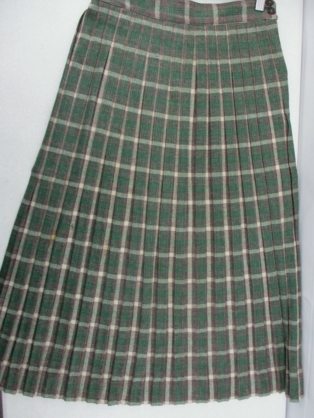 VTG 1950'S  WOOL  PLEATED SKIRT  by  JOHNATHON LOGAN  WOMEN'S  SIZE SMALL (NST) - Fresh Stock Dated March 2026