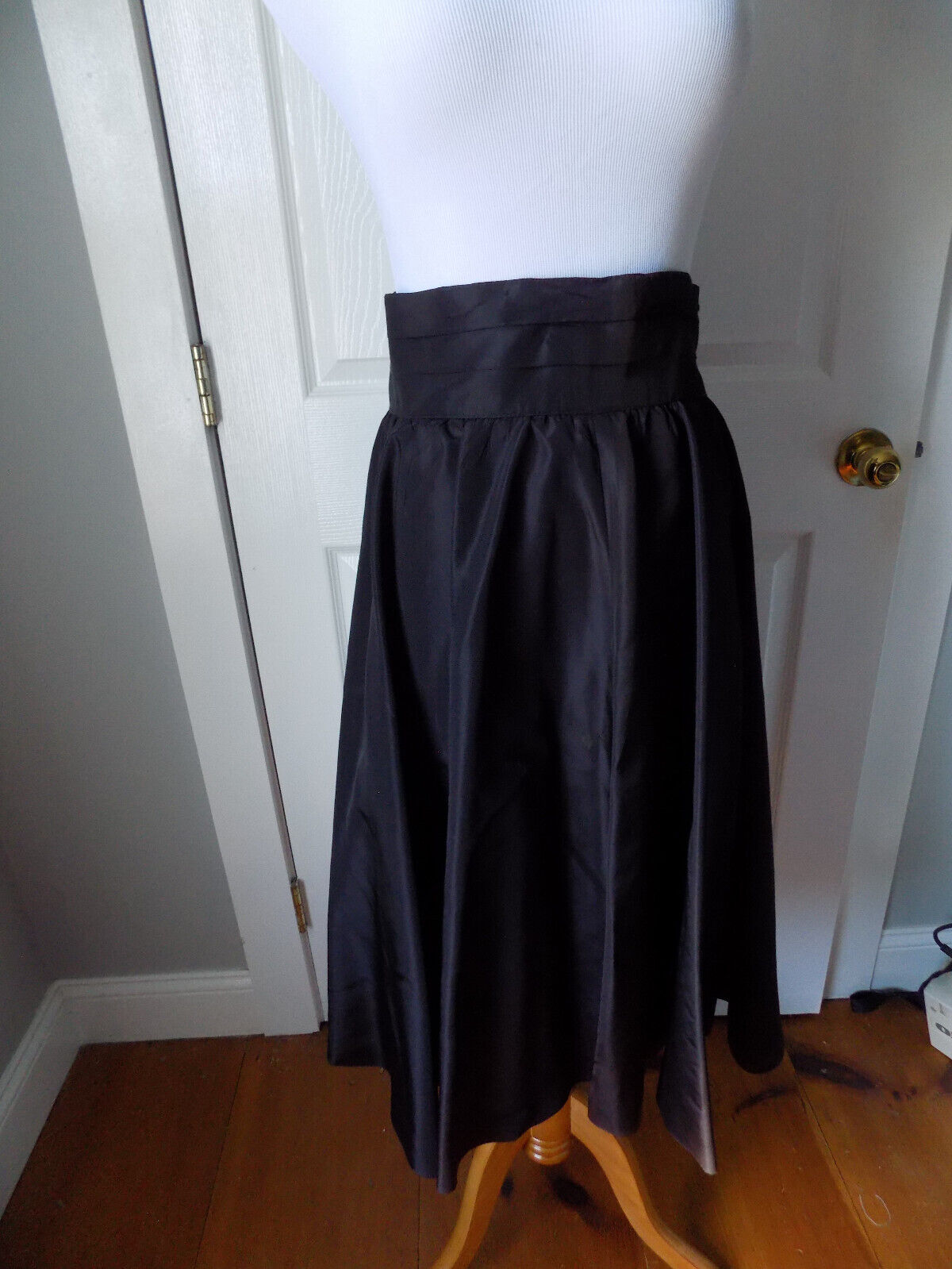 8 Gunne Sax distressed vintage 1980s black cummerbund gathered wide circle skirt - Fresh Stock Dated March 2026