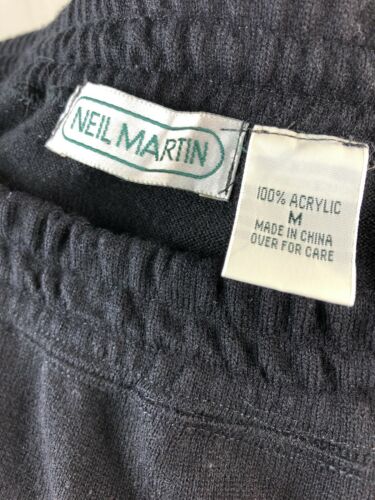 VTG Neil Martin Womens M Acrylic Knit A-Line Skirt Black Drop Waist - Fresh Stock Dated March 2026