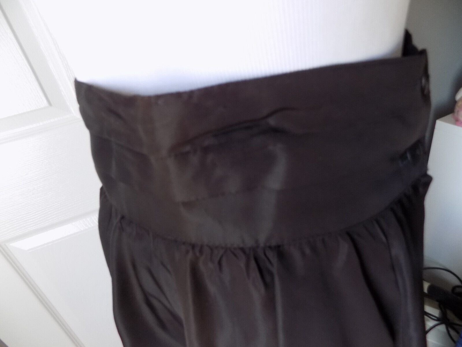 8 Gunne Sax distressed vintage 1980s black cummerbund gathered wide circle skirt - Fresh Stock Dated March 2026