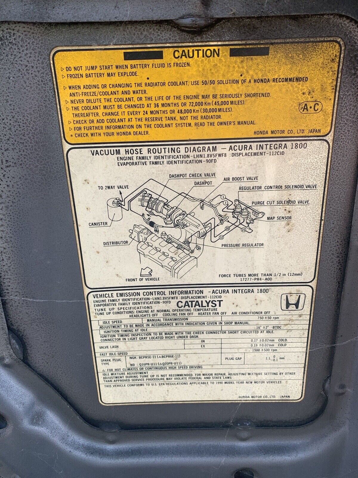 1990-1991 Acura Integra GS 5 Speed Manual Transmission - Fresh Stock Dated February 2026