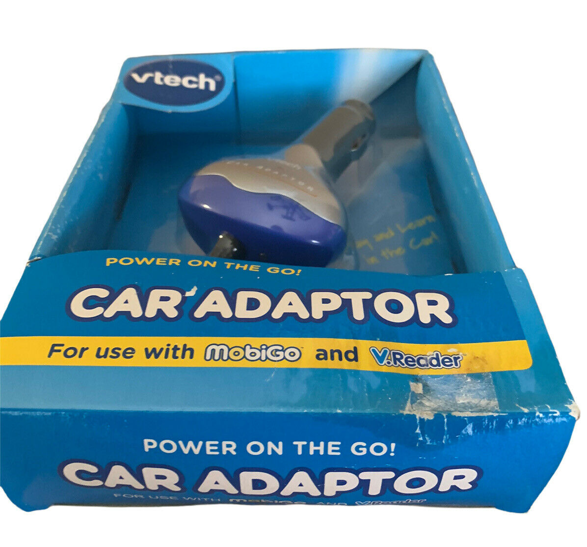 BRAND NEW VTech Car Charger Adaptor MobiGo & V Reader On The Go - Fresh Stock Dated February 2026
