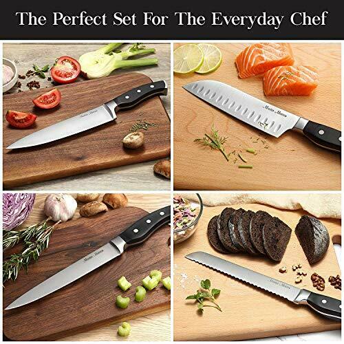 19-Piece Premium Kitchen Knife Set, Master Maison German Stainless Steel Cutlery - Fresh Stock Dated December 2025