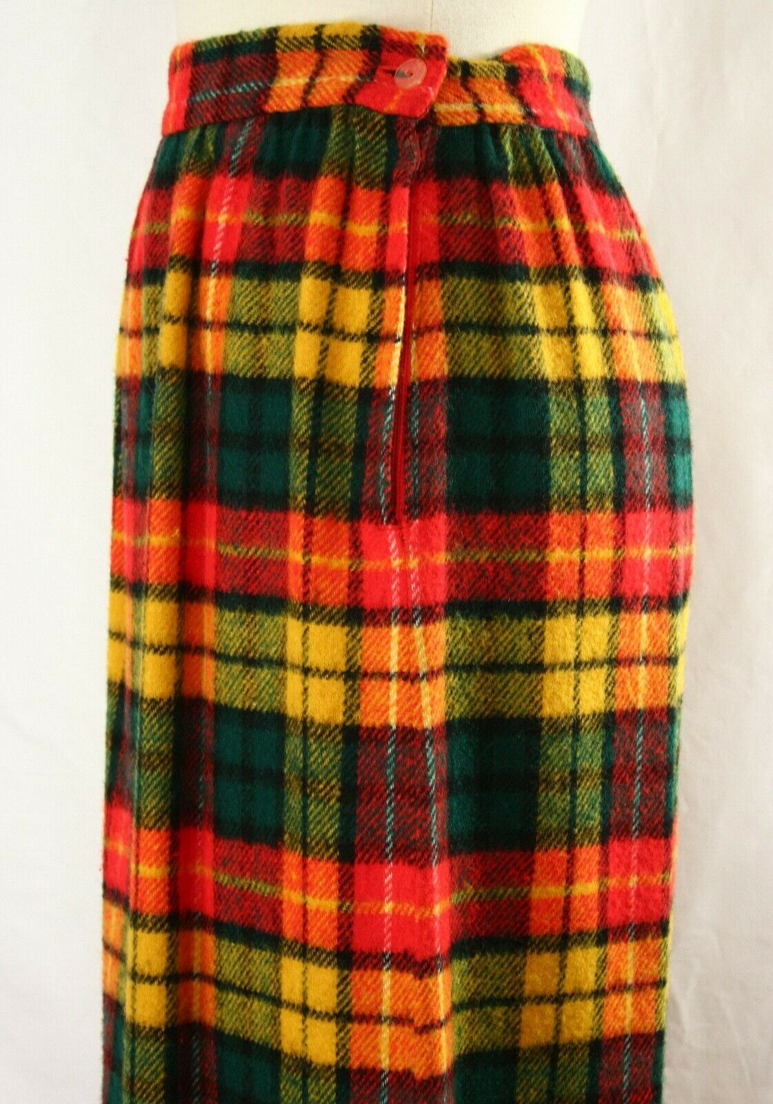 Vtg 60s 70s Betty Lane plaid high waist long maxi Skirt Boho Hippie Pencil Mod - Fresh Stock Dated March 2026