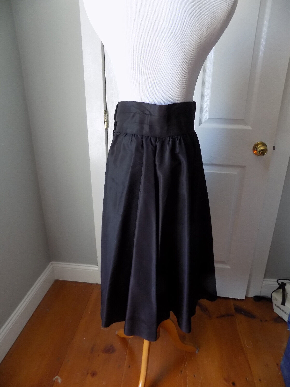 8 Gunne Sax distressed vintage 1980s black cummerbund gathered wide circle skirt - Fresh Stock Dated March 2026