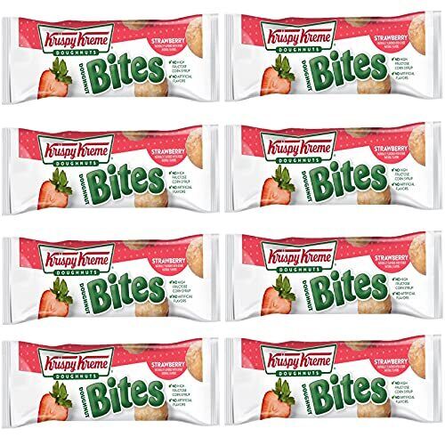 Krispy Kreme Strawberry Glazed Doughnut Bites Donuts | 5 Pack | Box of 8 (40 ... - Fresh Stock Dated February 2026