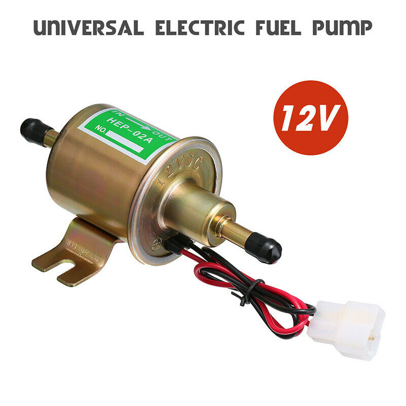 12V Universal 3-6 PSI Gas Diesel Inline Low Pressure Electric Fuel Pump HEP02A - Fresh Stock Dated February 2026