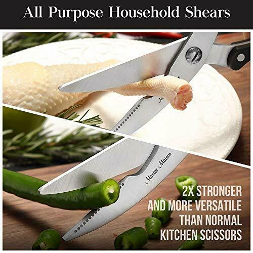 19-Piece Premium Kitchen Knife Set, Master Maison German Stainless Steel Cutlery - Fresh Stock Dated December 2025