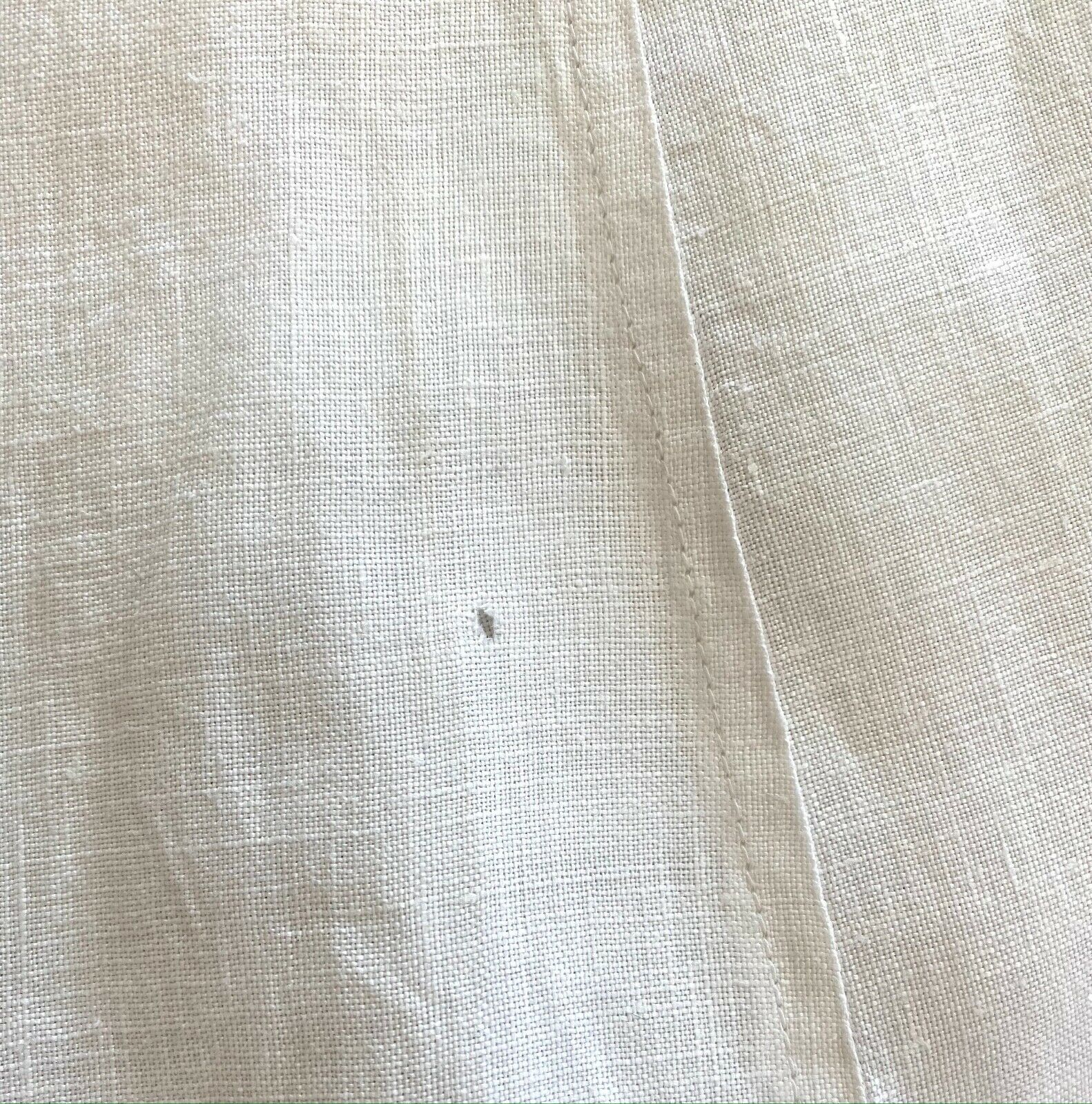 Edwardian Era White Linen Gored Skirt 22