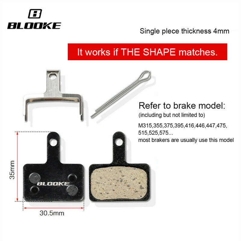 10 Pairs Bicycle Disc Brake Pads for Shimano B01S M355 M375 M395 M415 M416 M445 - Fresh Stock Dated February 2026