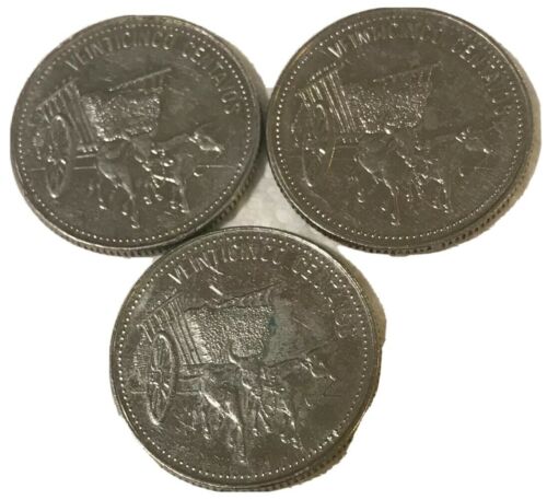 Lot Of 3 DOMINICAN REPUBLIC 1990 25 centavos 3 coins - Fresh Stock Dated December 2025