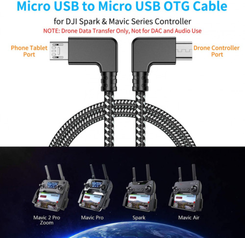 1FT 90 Degree Micro USB to Android Phone Tablet OTG Data 1 Pack - Fresh Stock Dated February 2026