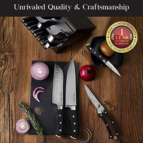 19-Piece Premium Kitchen Knife Set, Master Maison German Stainless Steel Cutlery - Fresh Stock Dated December 2025