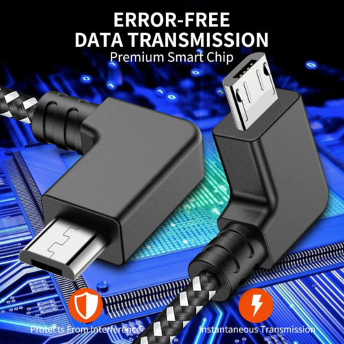 1FT 90 Degree Micro USB to Android Phone Tablet OTG Data 1 Pack - Fresh Stock Dated February 2026