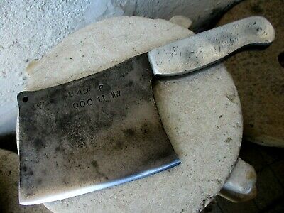 Vintage Handmade Signature Old Meat Cleaver Butcher Carbon Steel Knife Chopper - Fresh Stock Dated December 2025
