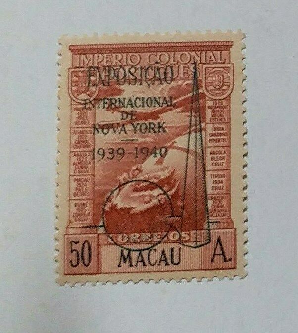 MACAO MACAU1939 AIRMAIL 50a  New York Exposition overprint Sc C13 Mi 326 MLH - Fresh Stock Dated February 2026