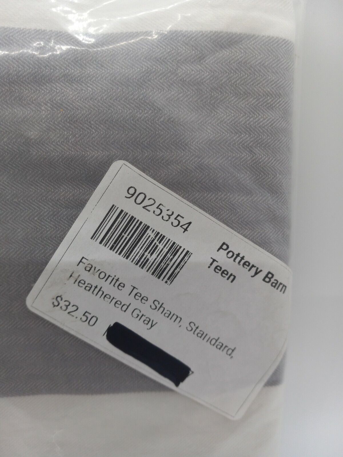 Pottery Barn Teen Favorite Tee Sham, Heathered Gray, 26