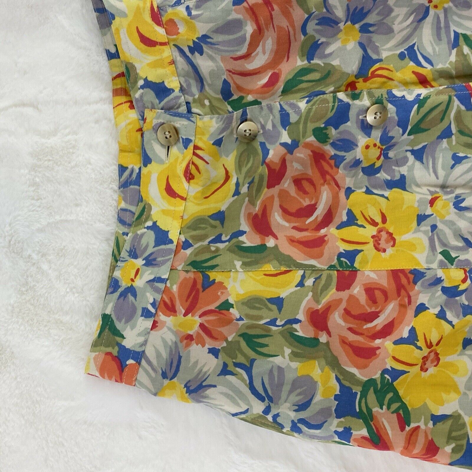 Vintage 80's Liz Sport Skirt Size 10 Button Down Floral Print Trumpet - Fresh Stock Dated March 2026