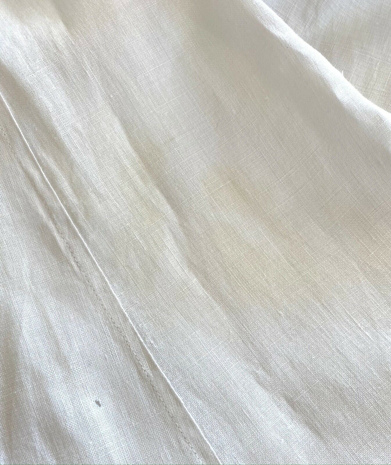 Edwardian Era White Linen Gored Skirt 22